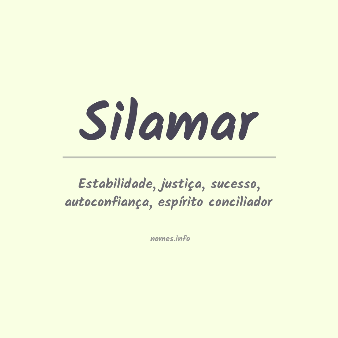 Significado do nome Silamar