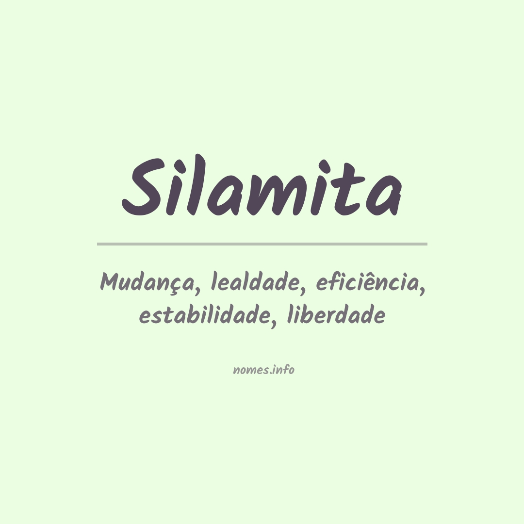 Significado do nome Silamita
