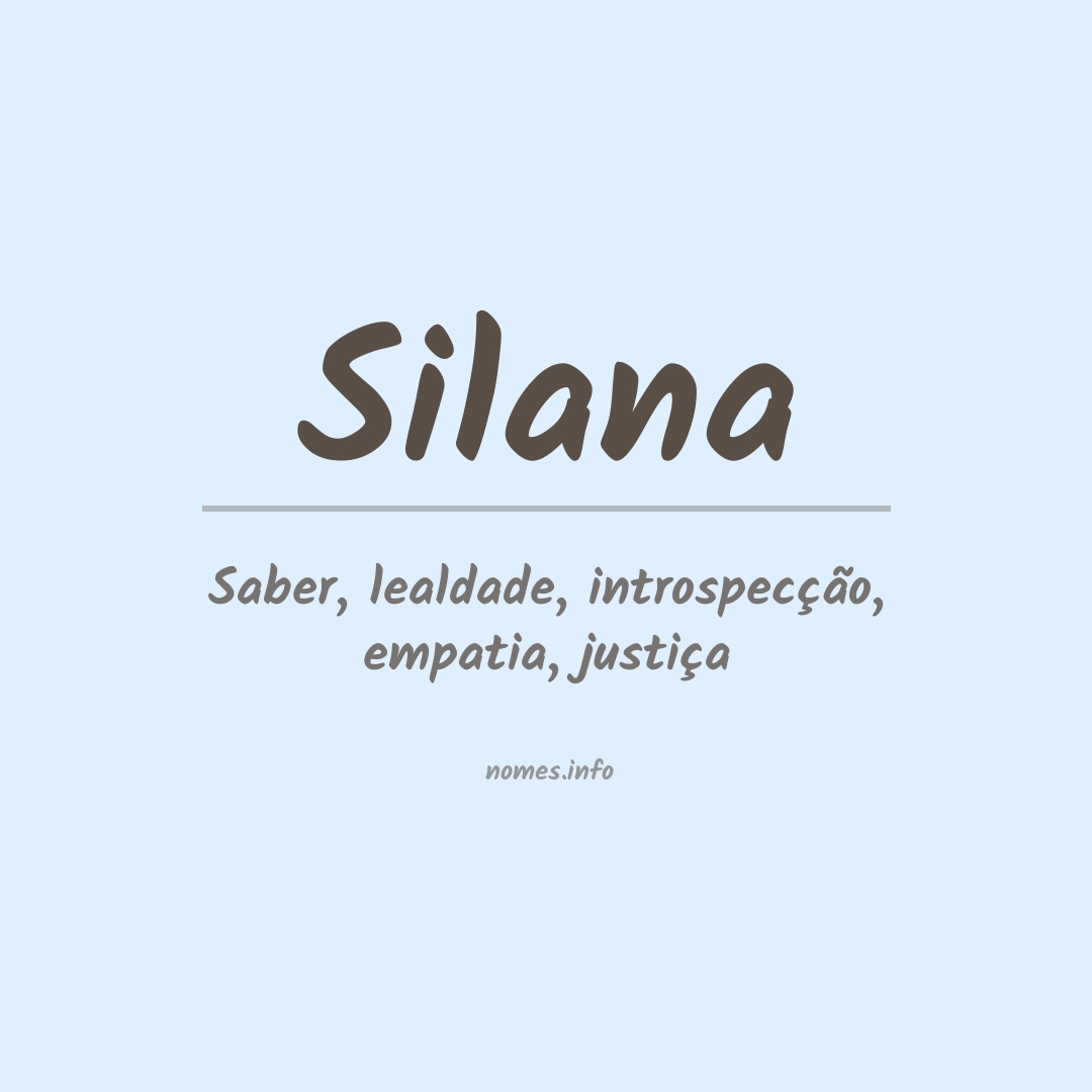 Significado do nome Silana