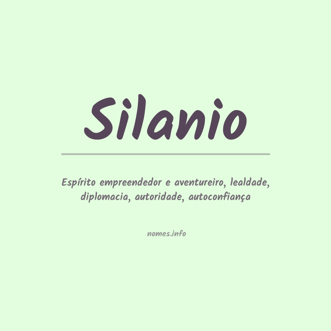 Significado do nome Silanio