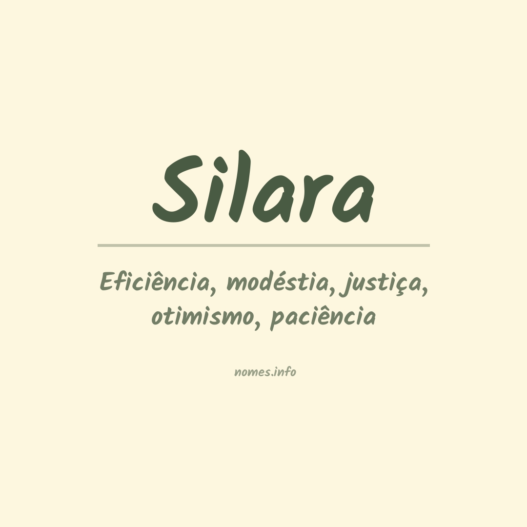 Significado do nome Silara