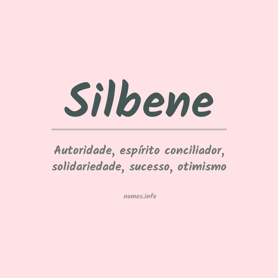 Significado do nome Silbene