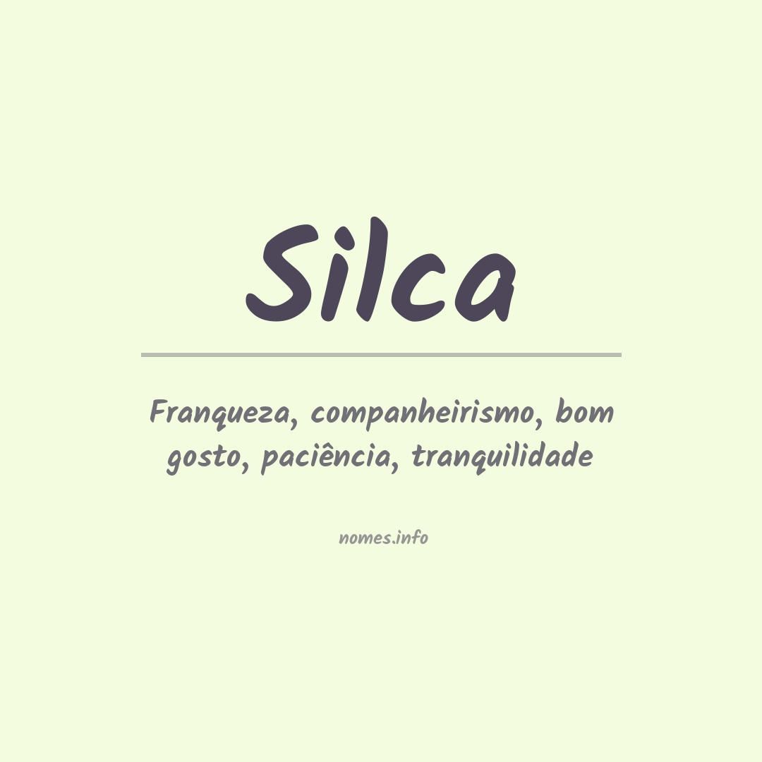 Significado do nome Silca