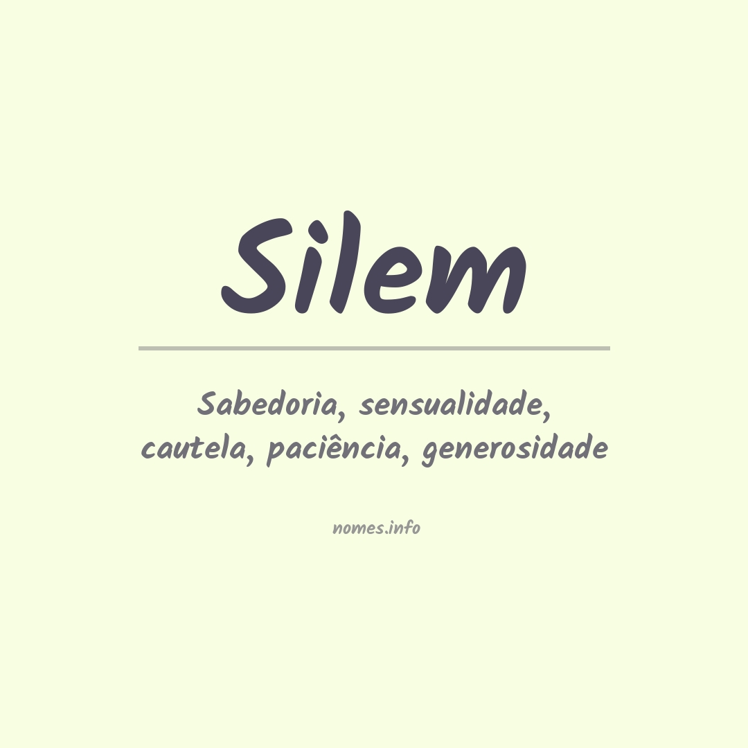 Significado do nome Silem