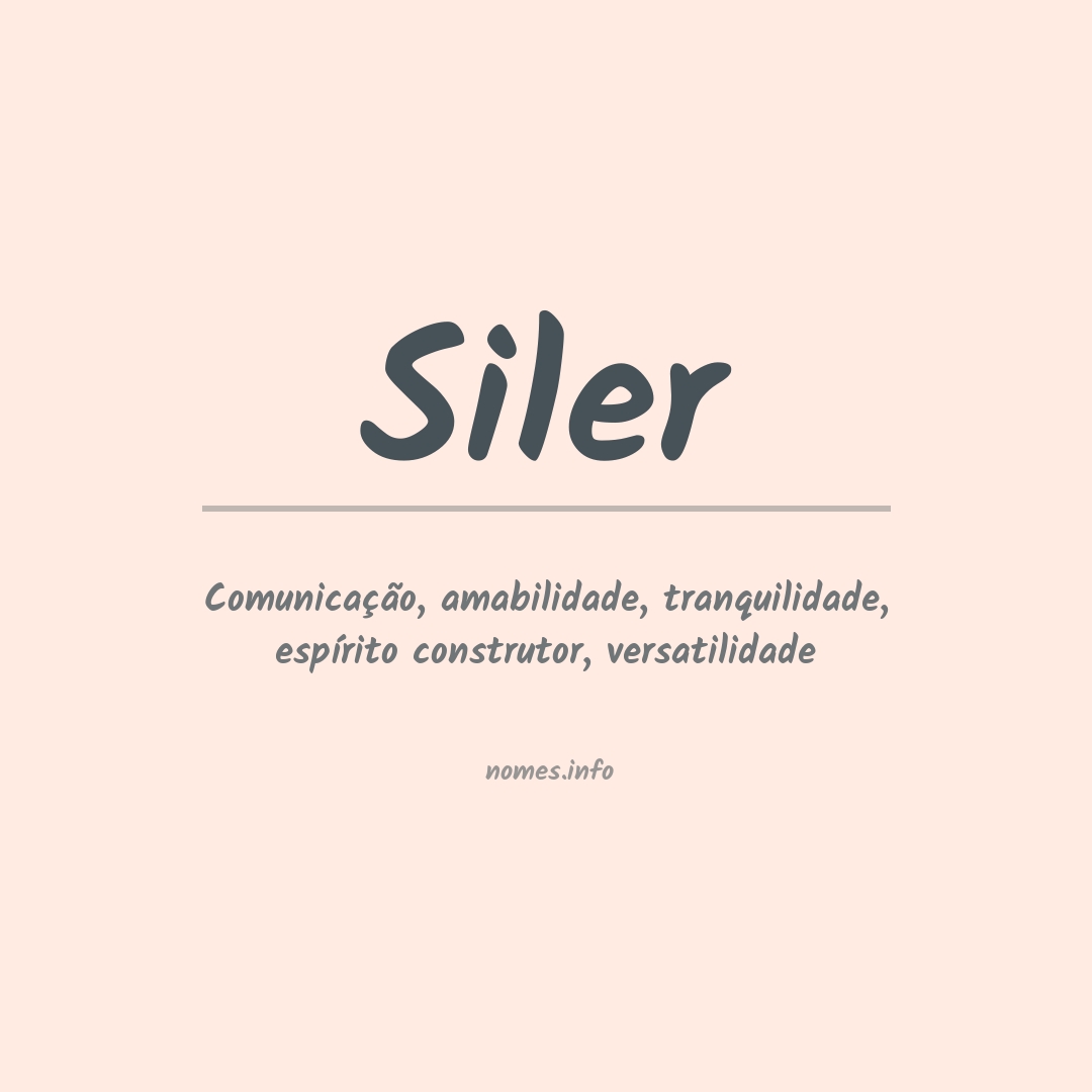 Significado do nome Siler