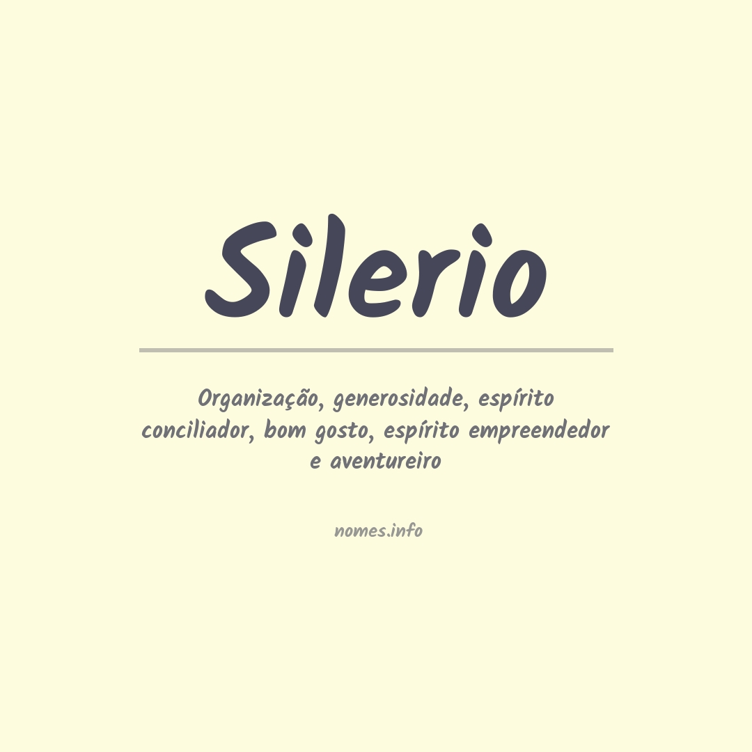 Significado do nome Silerio