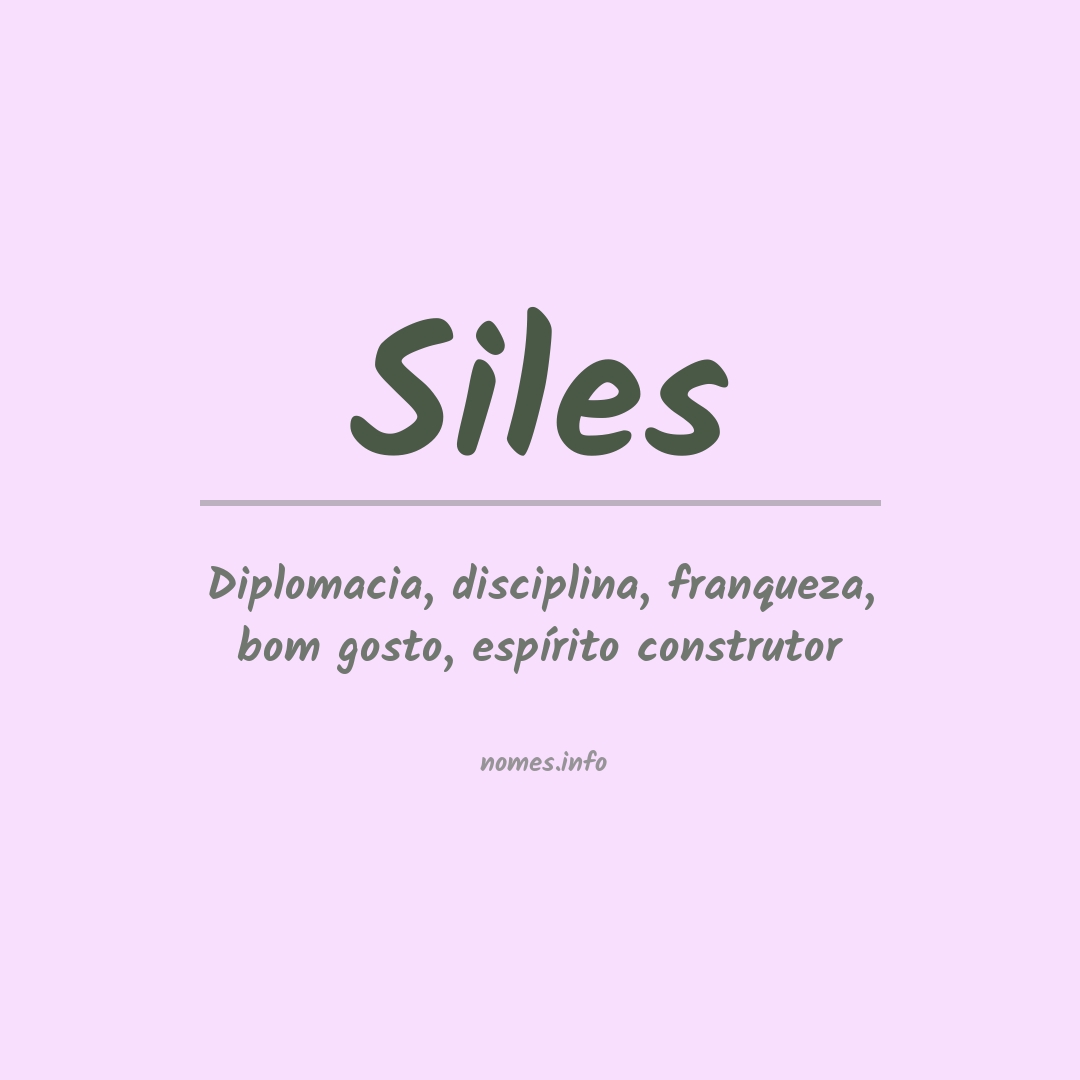 Significado do nome Siles