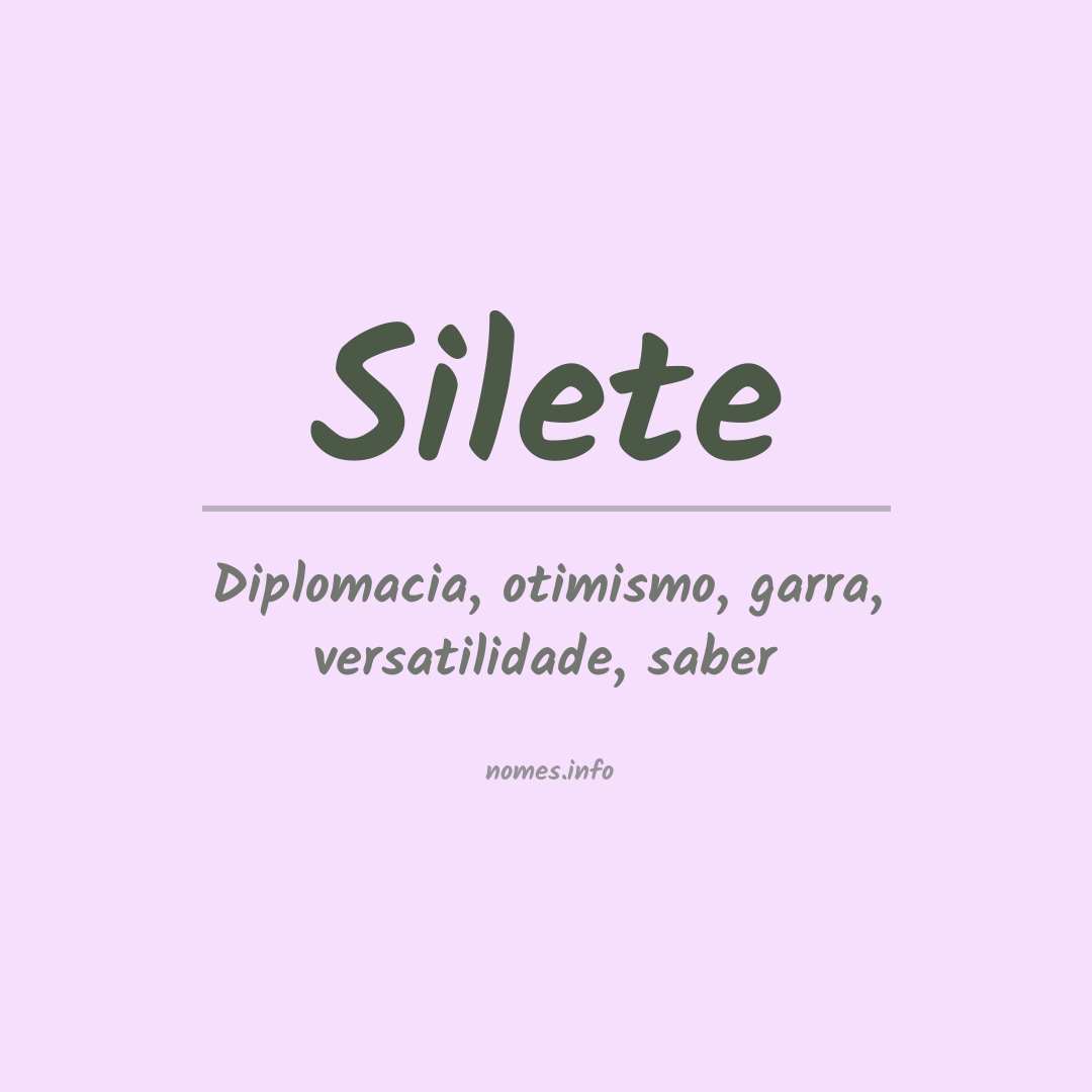 Significado do nome Silete