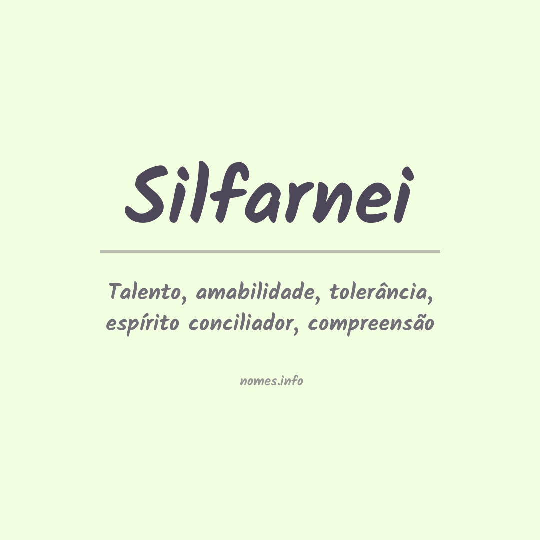 Significado do nome Silfarnei