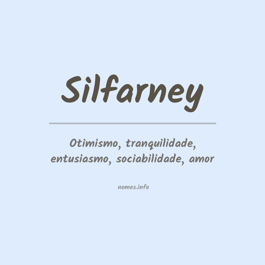 Significado do nome Silfarney