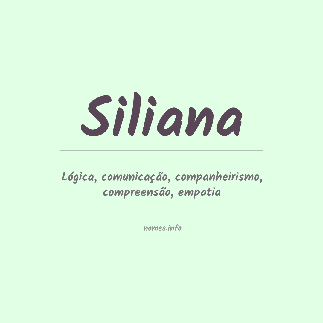 Significado do nome Siliana