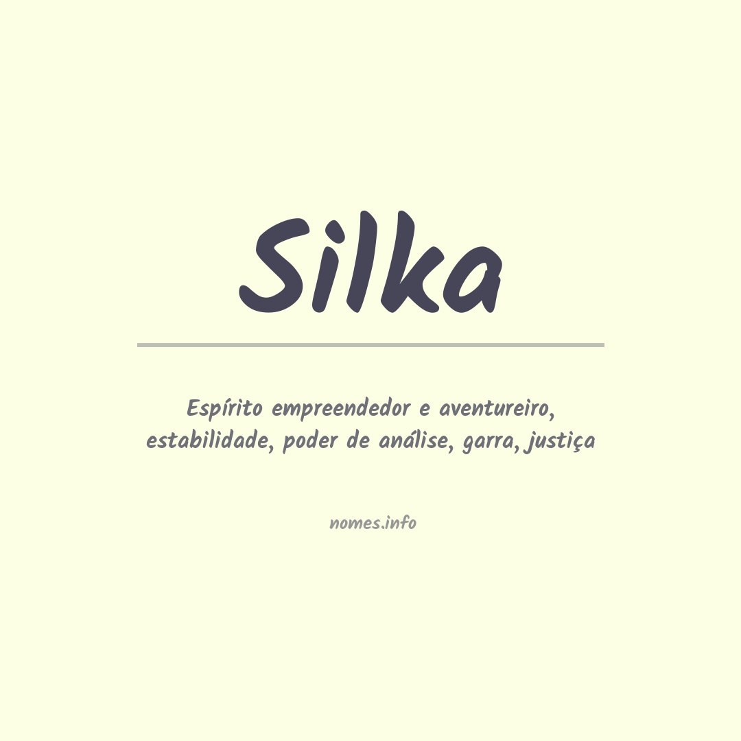 Significado do nome Silka