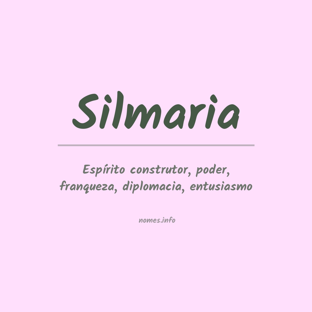 Significado do nome Silmaria