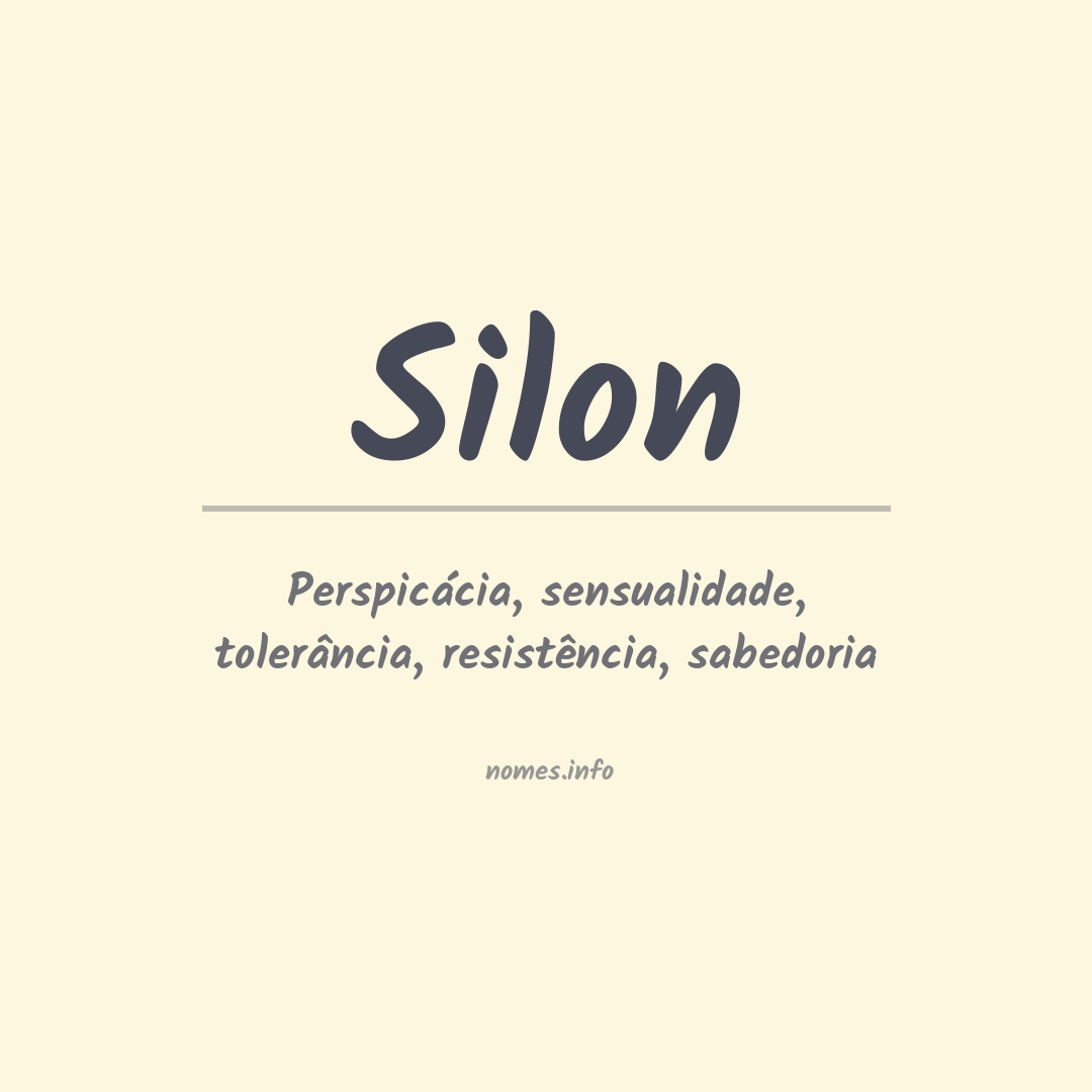 Significado do nome Silon