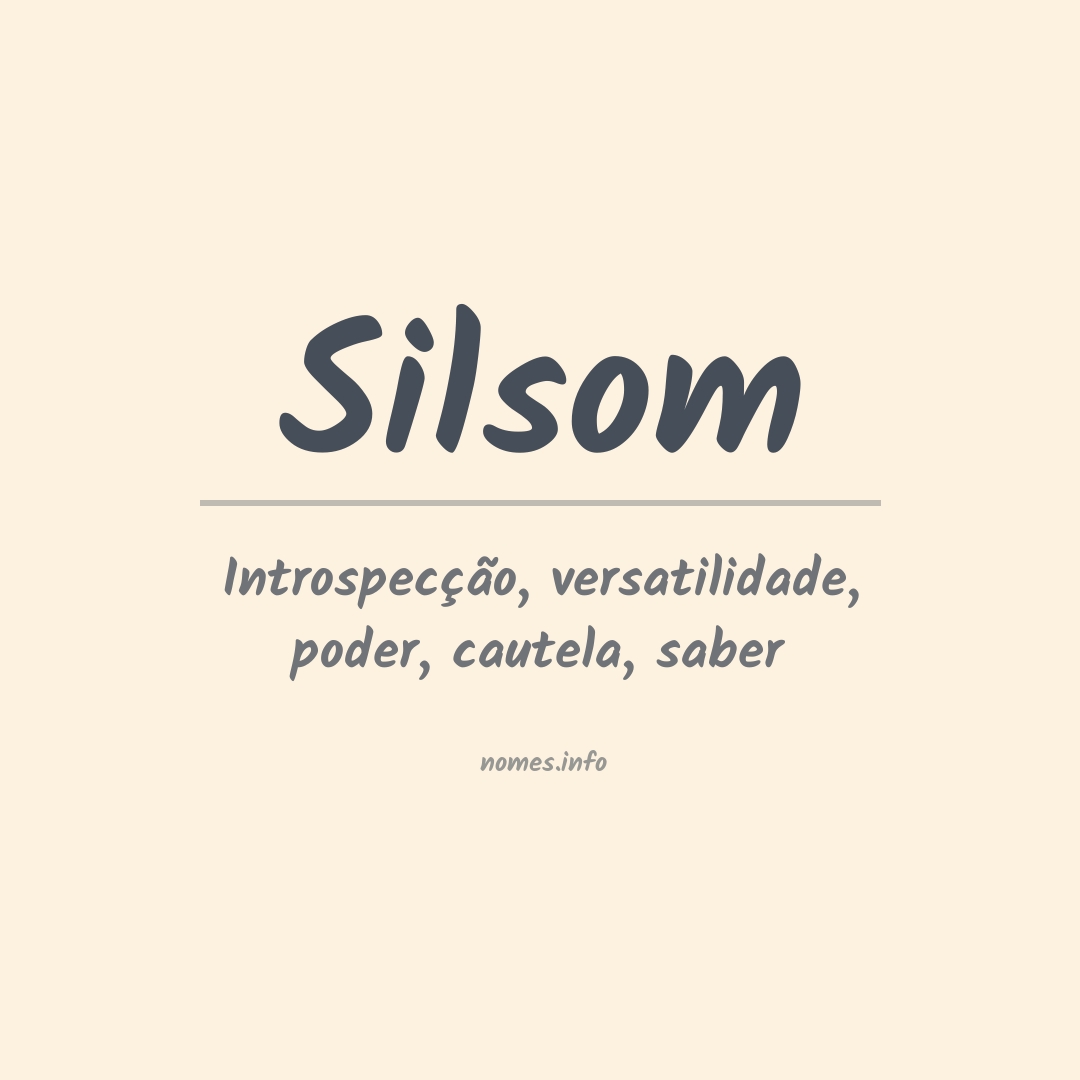 Significado do nome Silsom