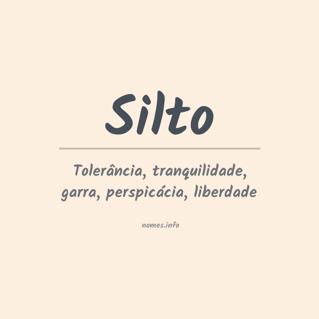 Significado do nome Silto