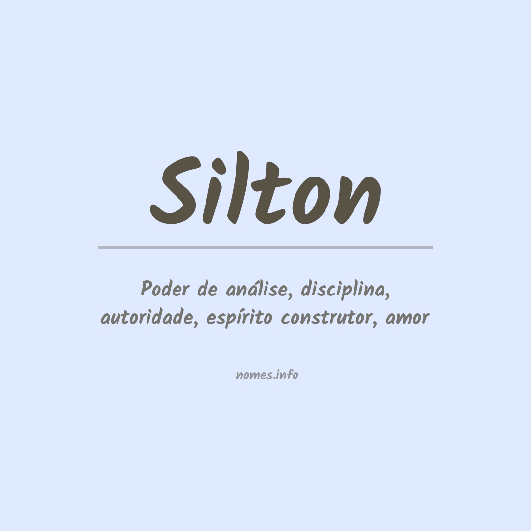 Significado do nome Silton