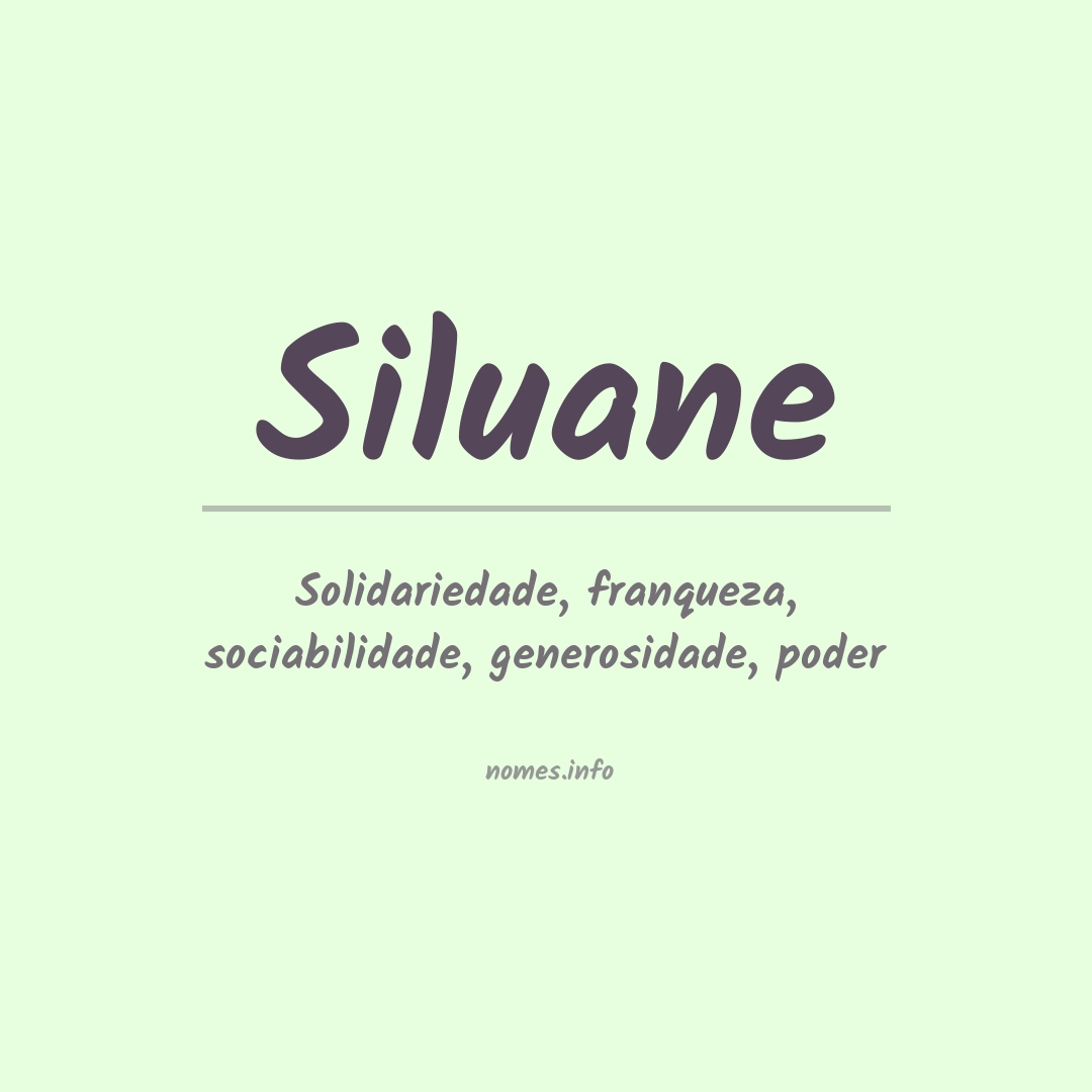 Significado do nome Siluane