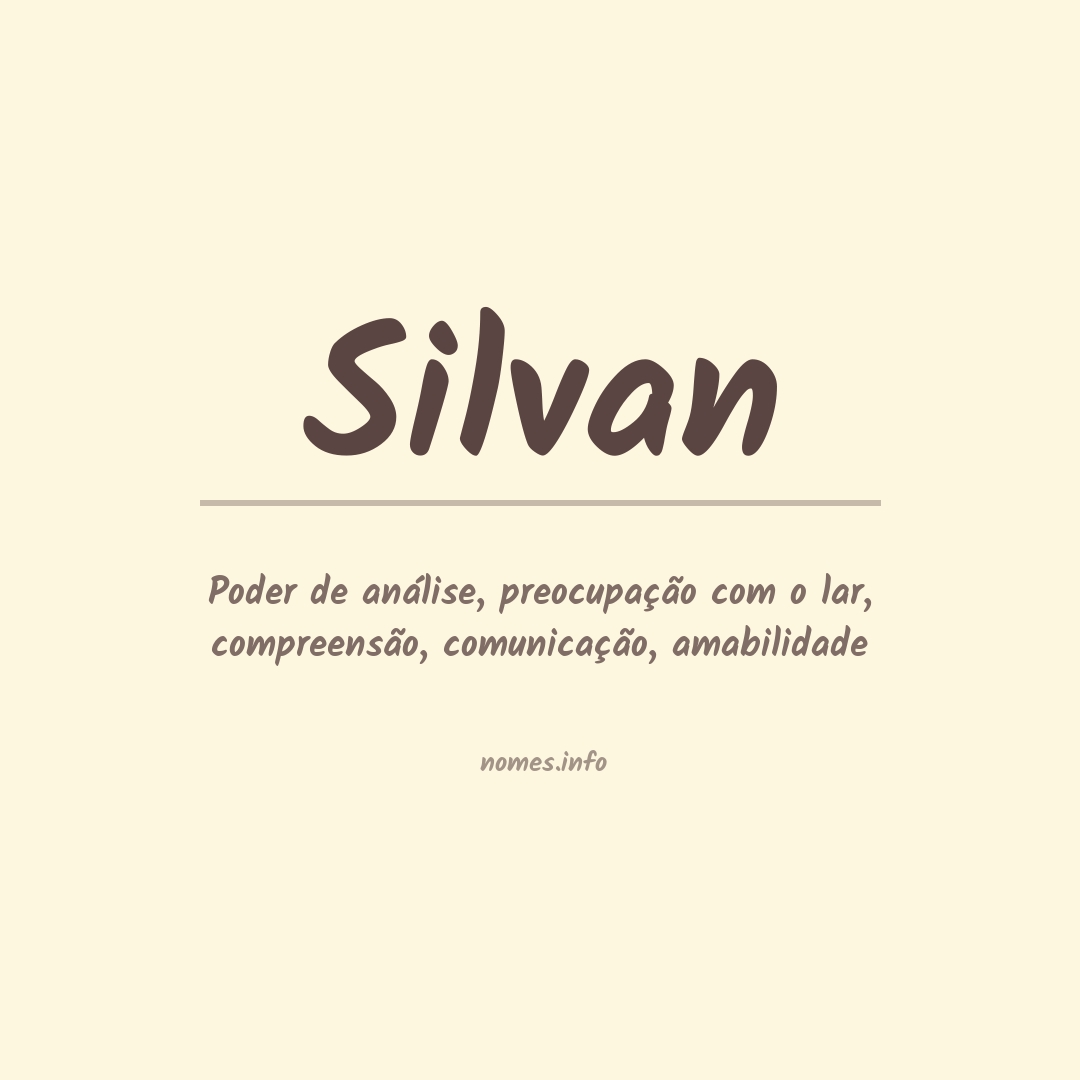 Significado do nome Silvan