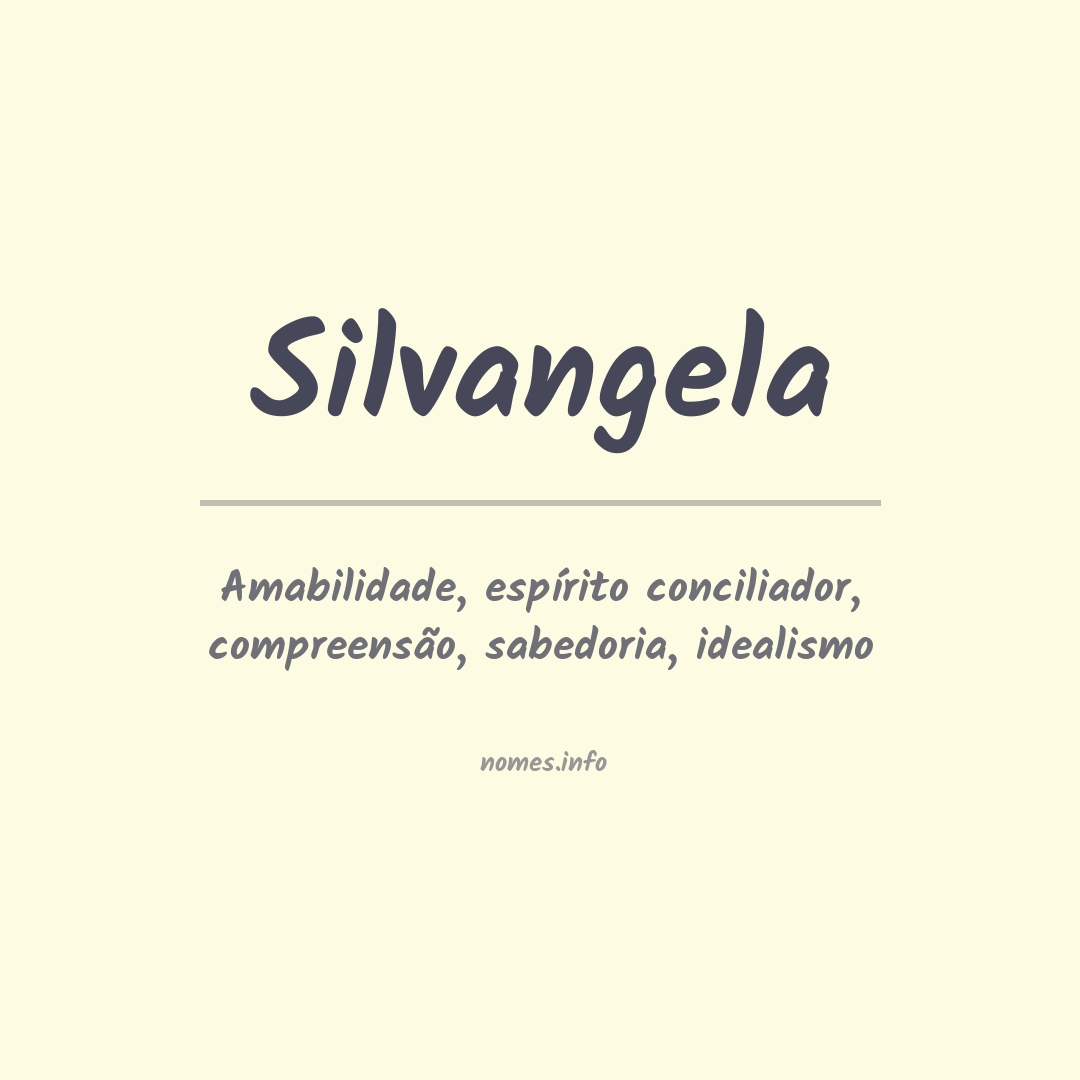 Significado do nome Silvangela