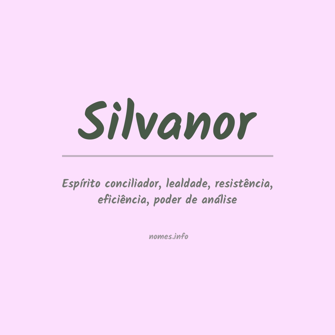 Significado do nome Silvanor