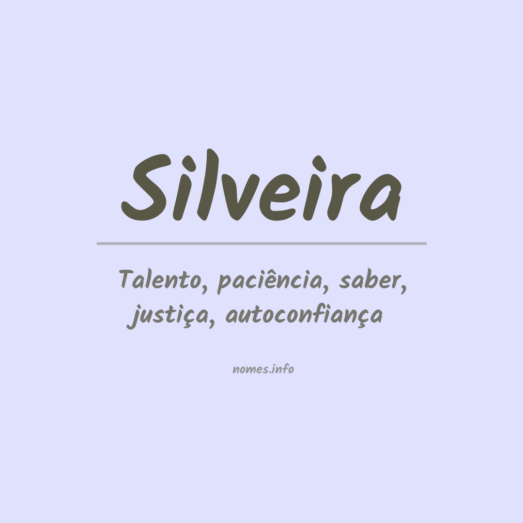 Significado do nome Silveira