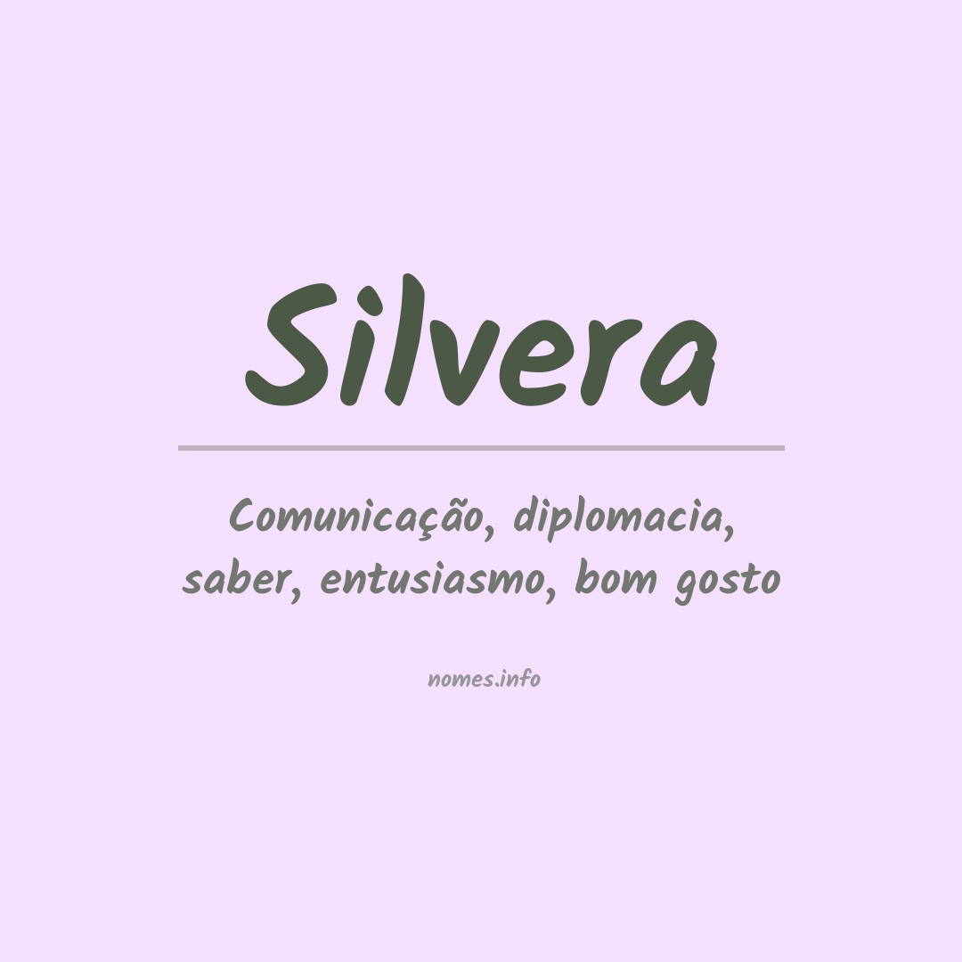 Significado do nome Silvera