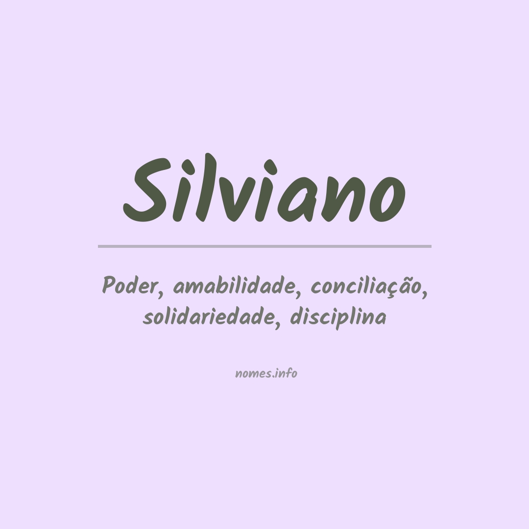 Significado do nome Silviano