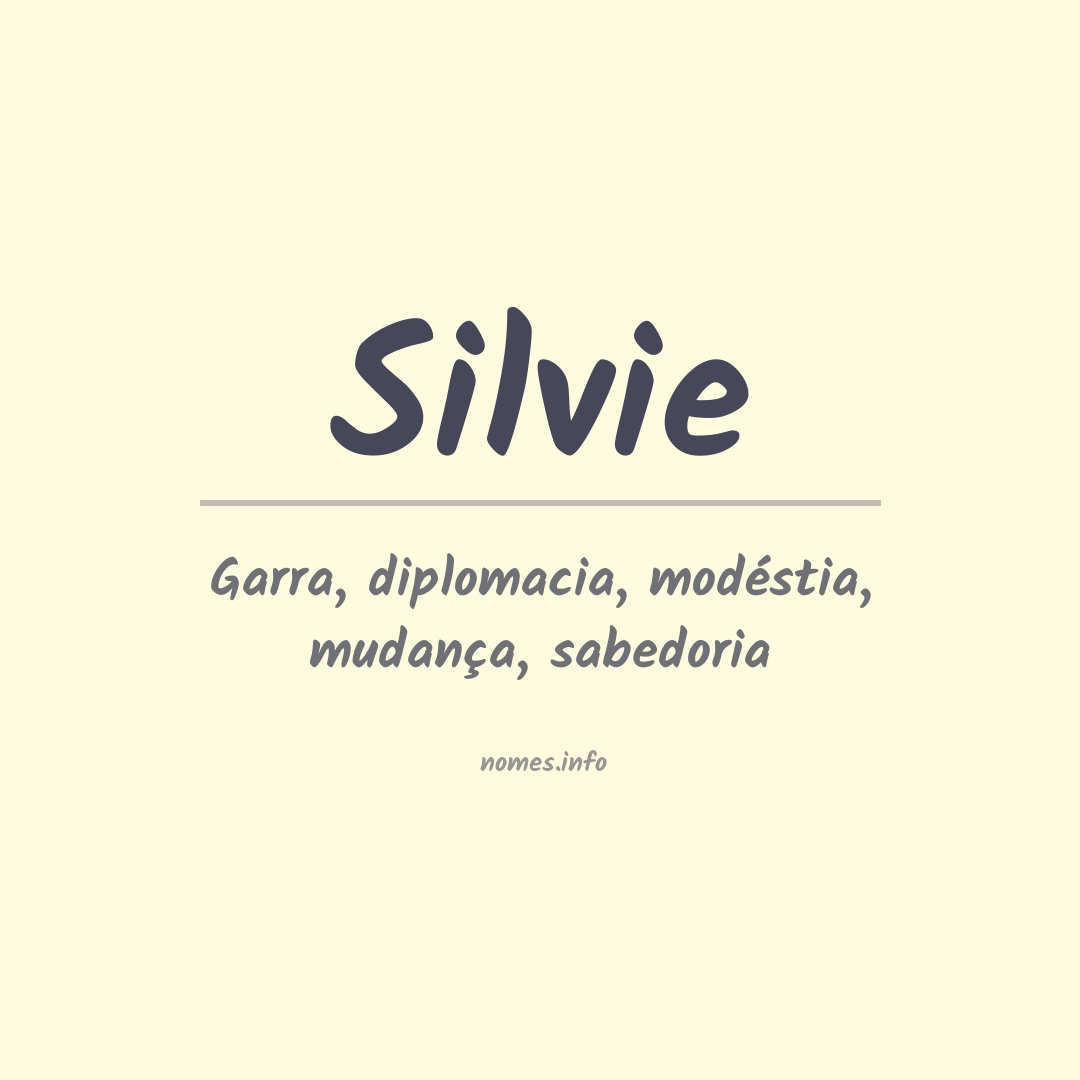 Significado do nome Silvie