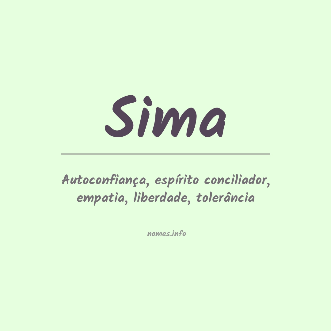 Significado do nome Sima