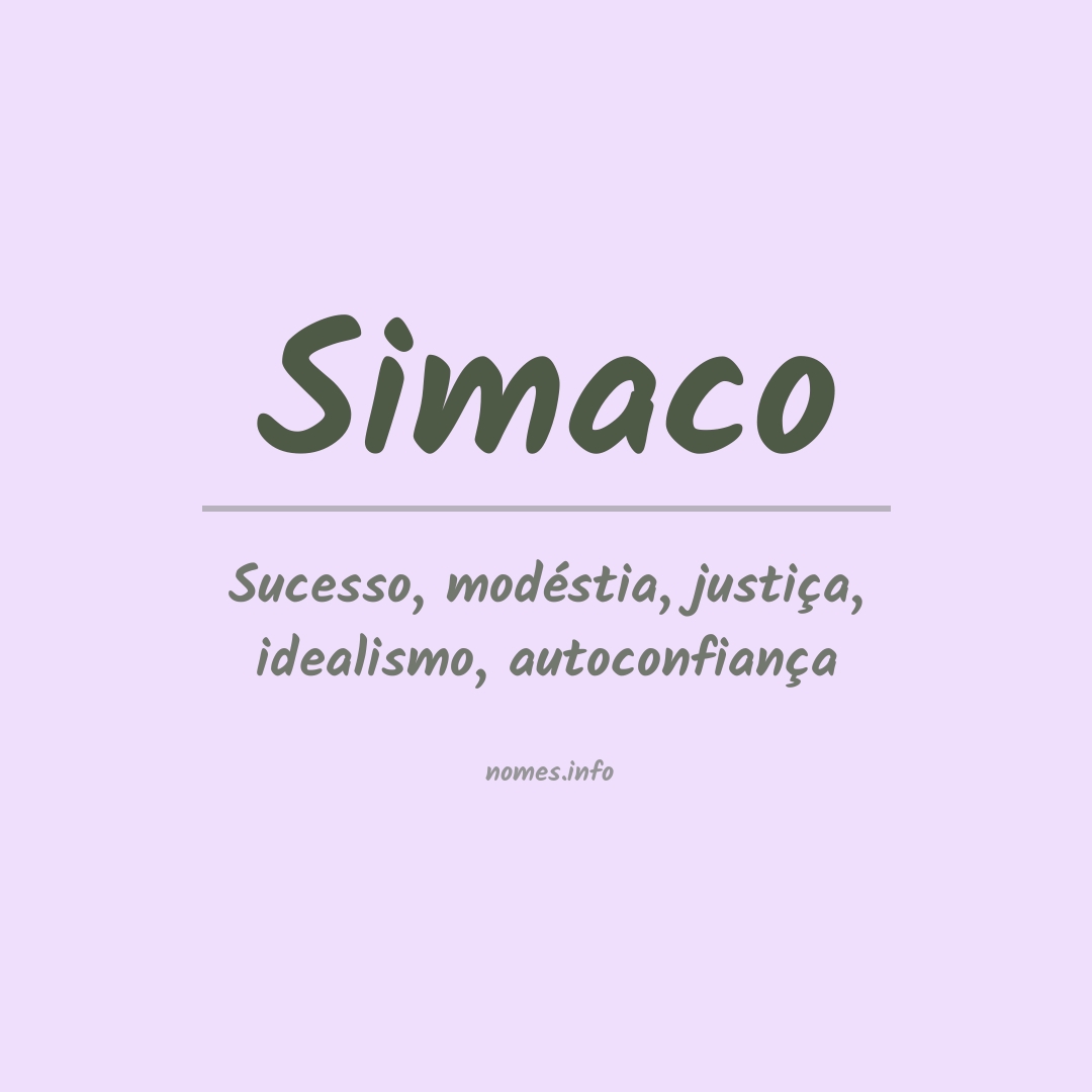 Significado do nome Simaco