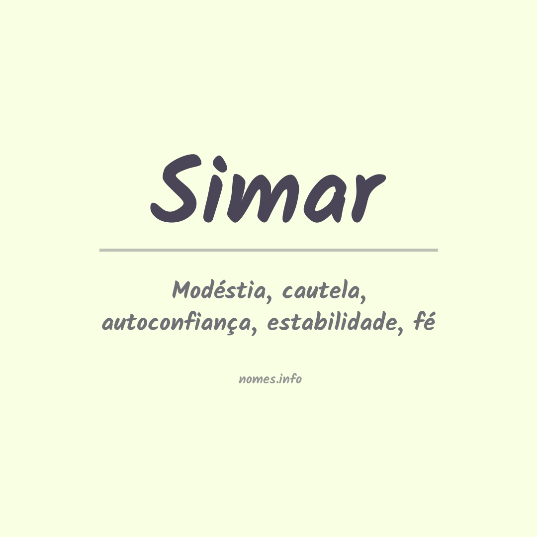 Significado do nome Simar