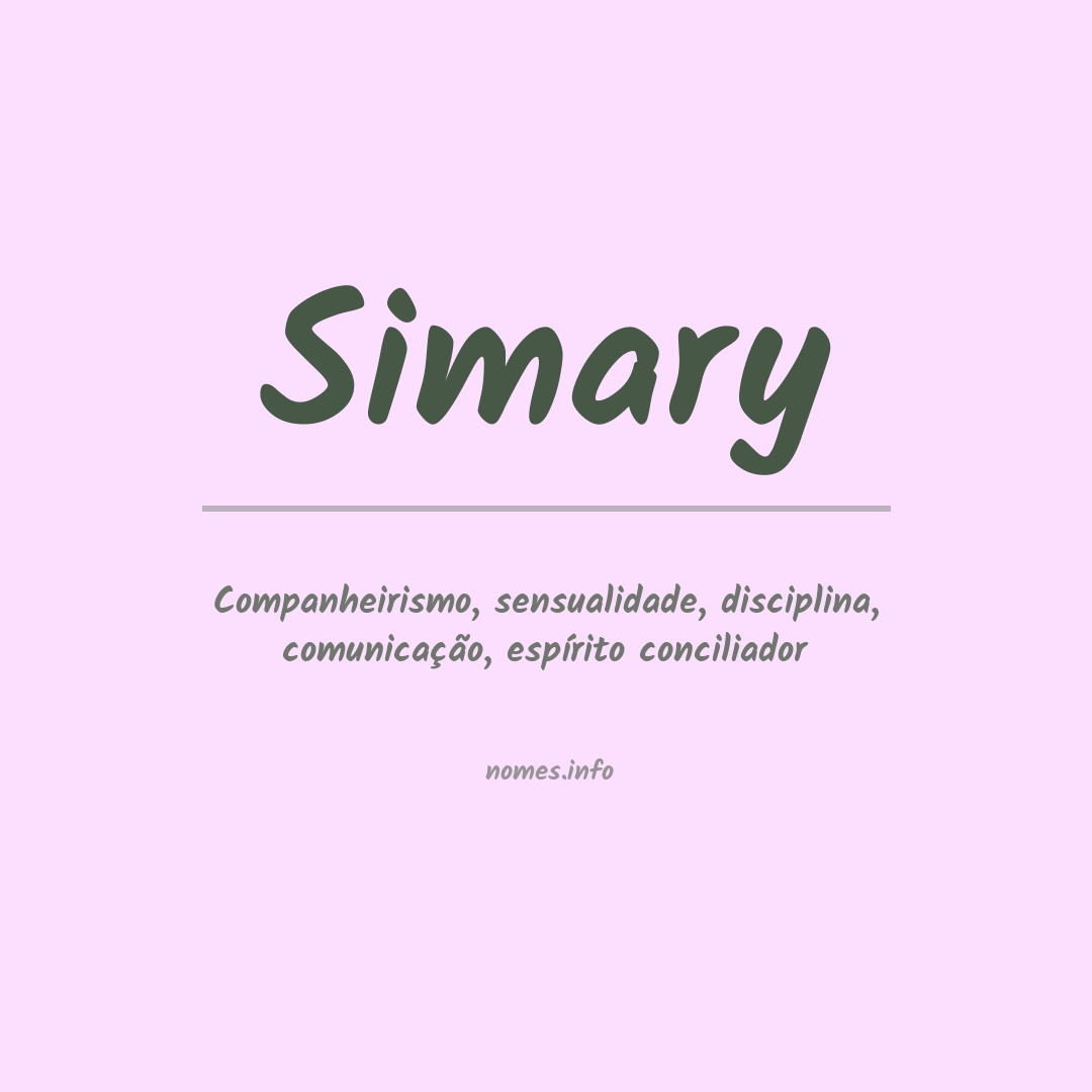 Significado do nome Simary