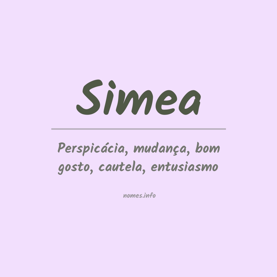 Significado do nome Simea