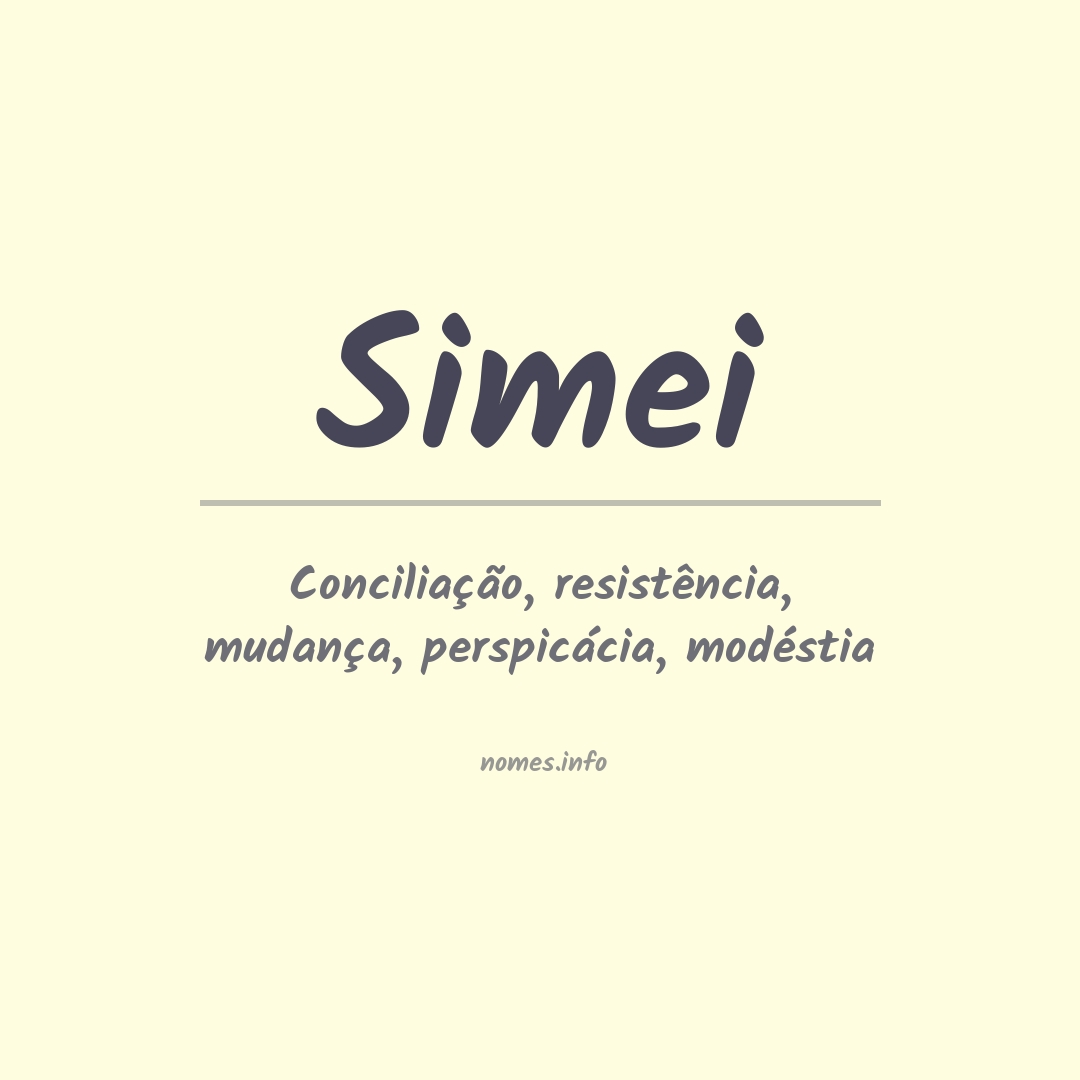 Significado do nome Simei