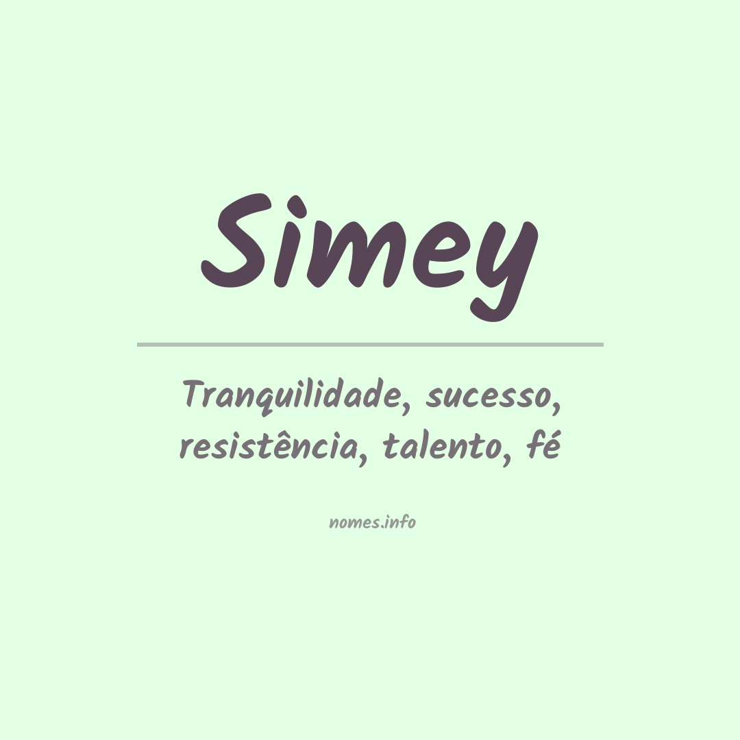 Significado do nome Simey