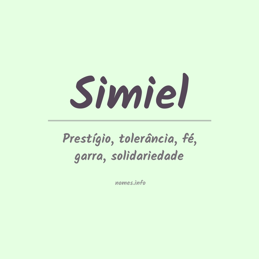 Significado do nome Simiel