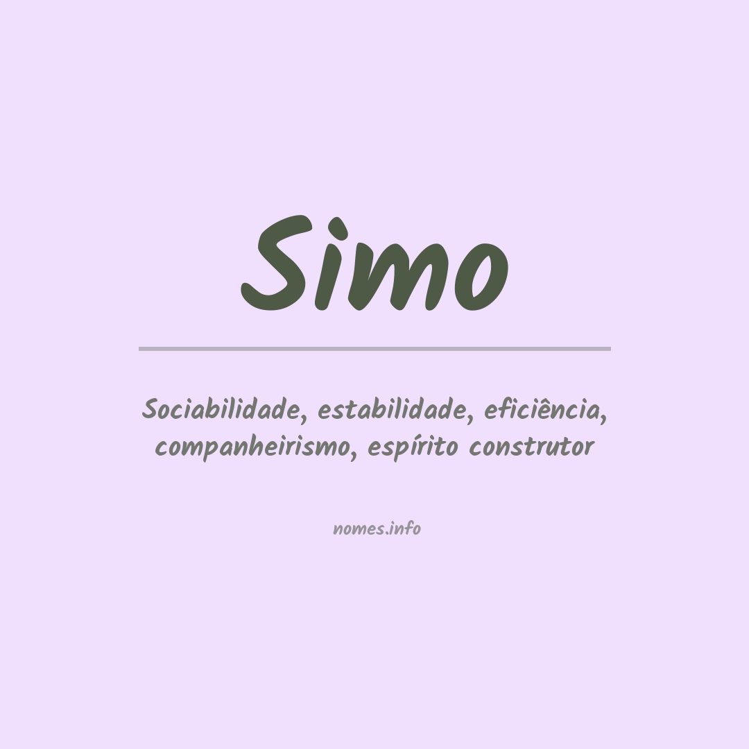 Significado do nome Simo