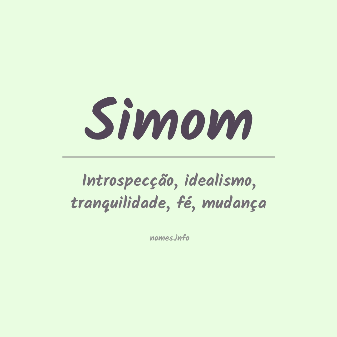 Significado do nome Simom