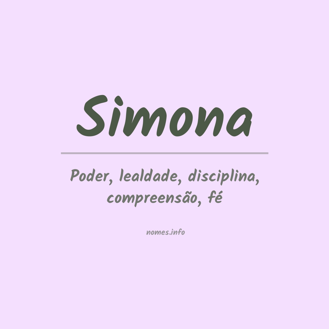 Significado do nome Simona
