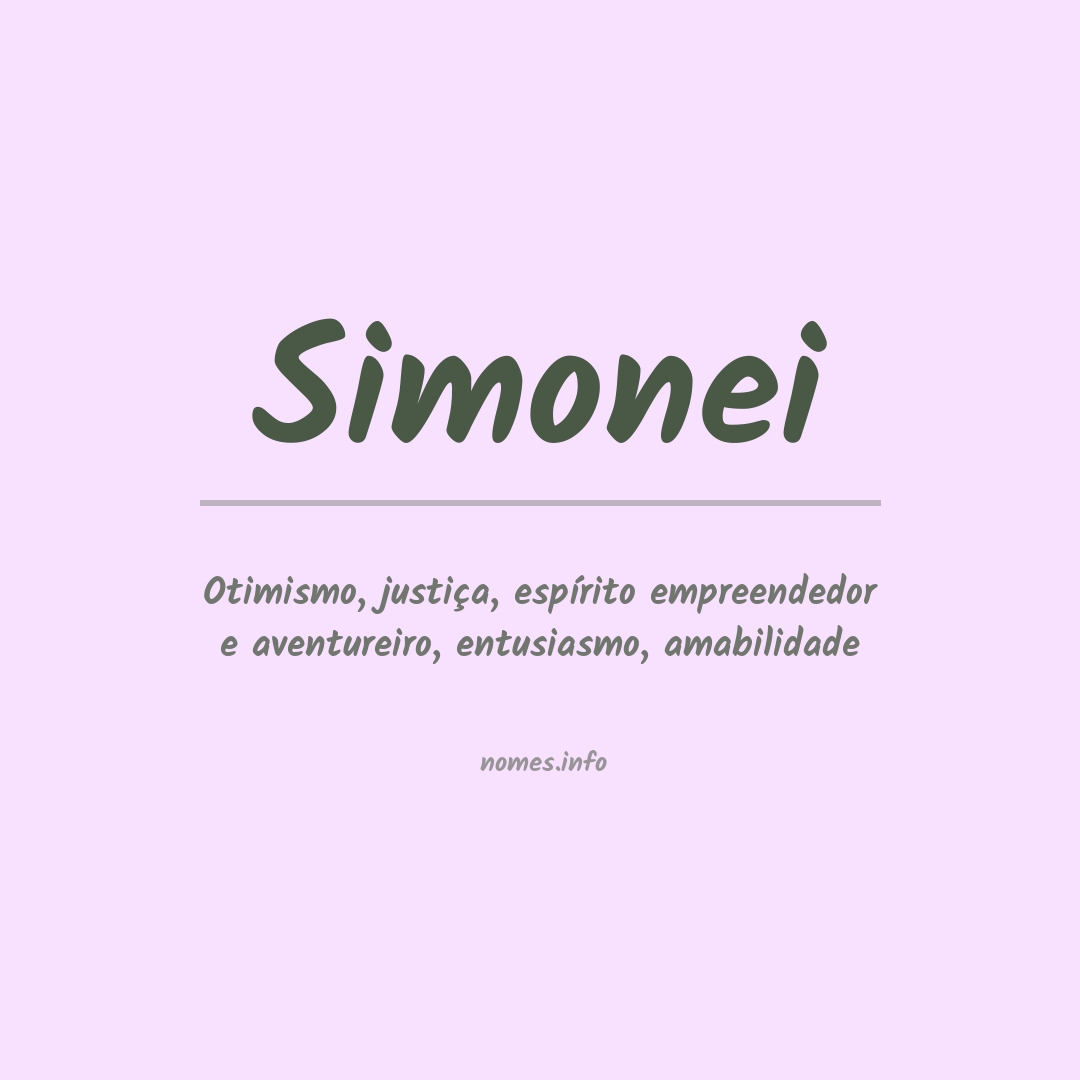 Significado do nome Simonei