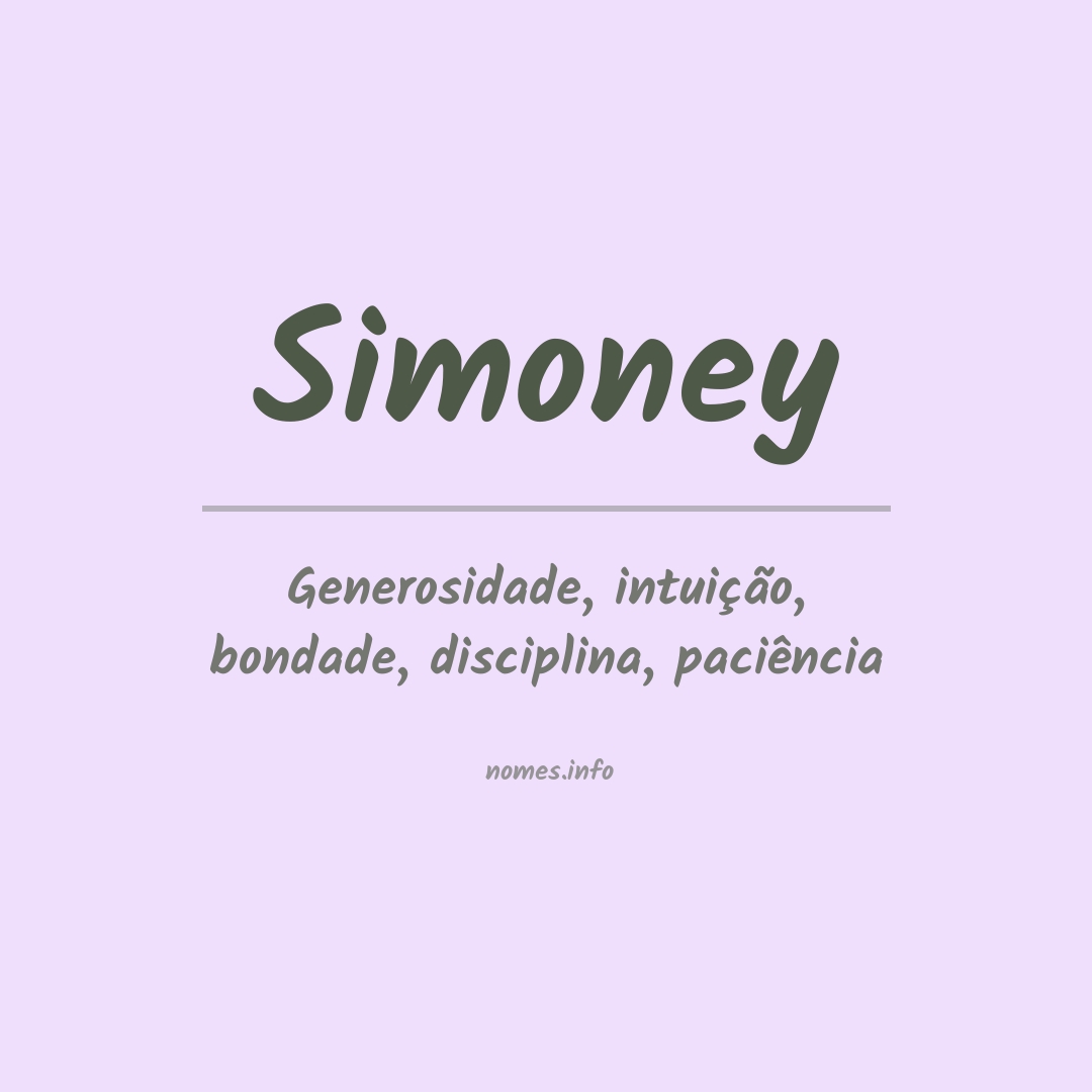 Significado do nome Simoney