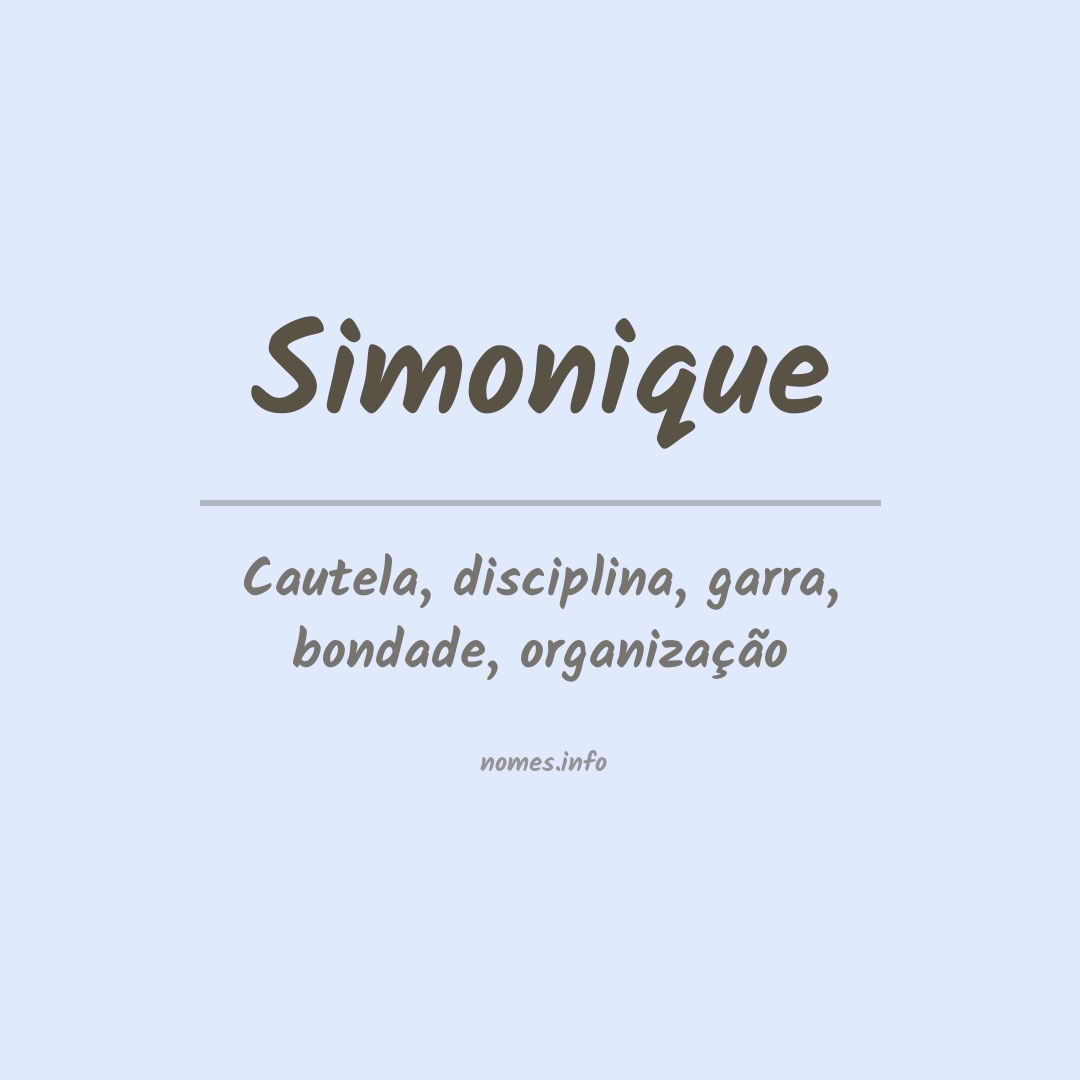 Significado do nome Simonique
