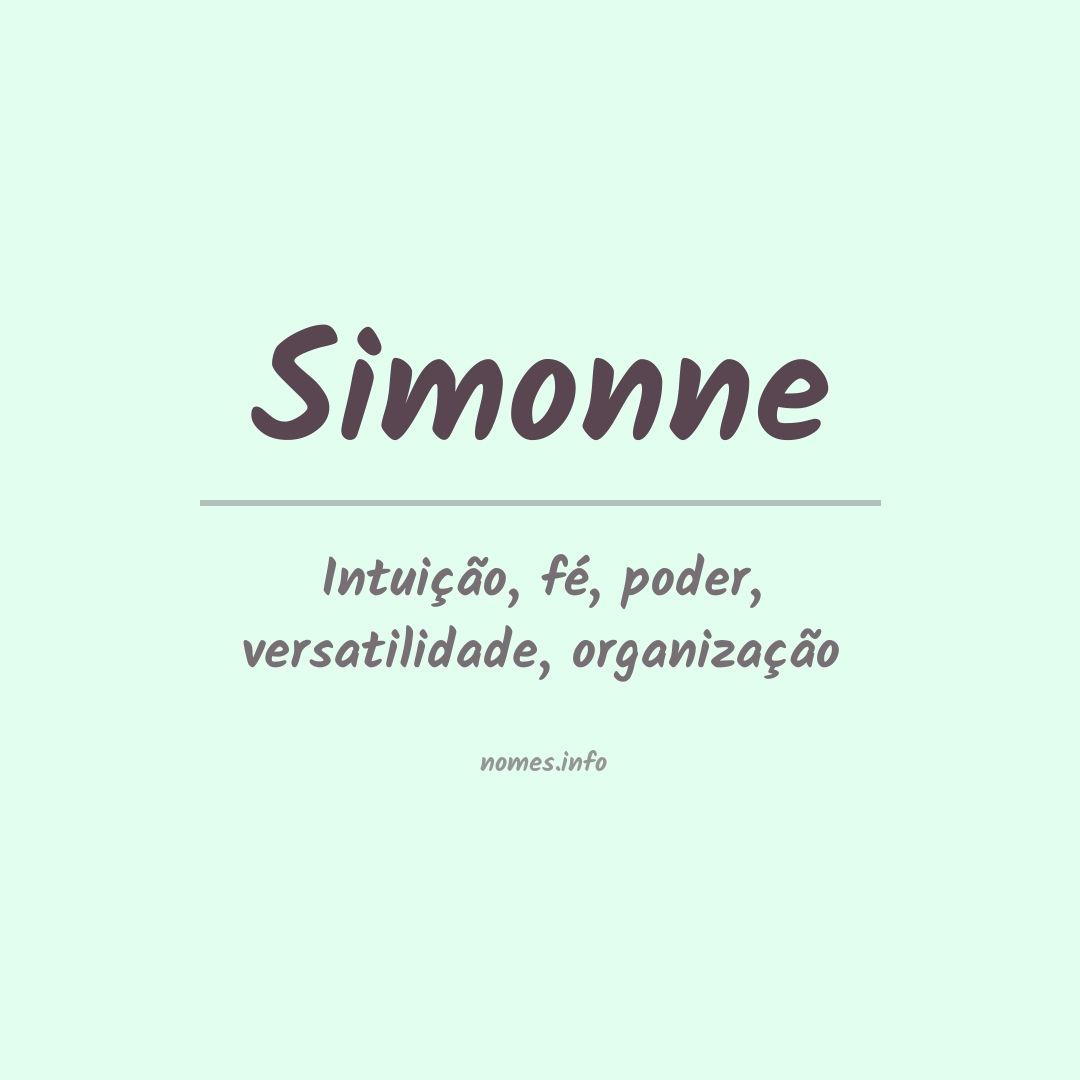 Significado do nome Simonne