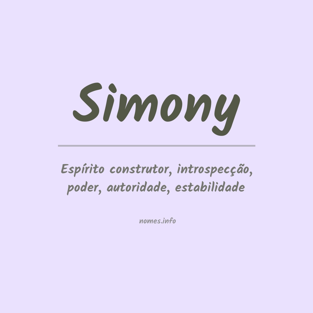 Significado do nome Simony