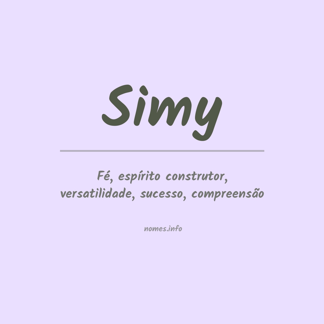 Significado do nome Simy