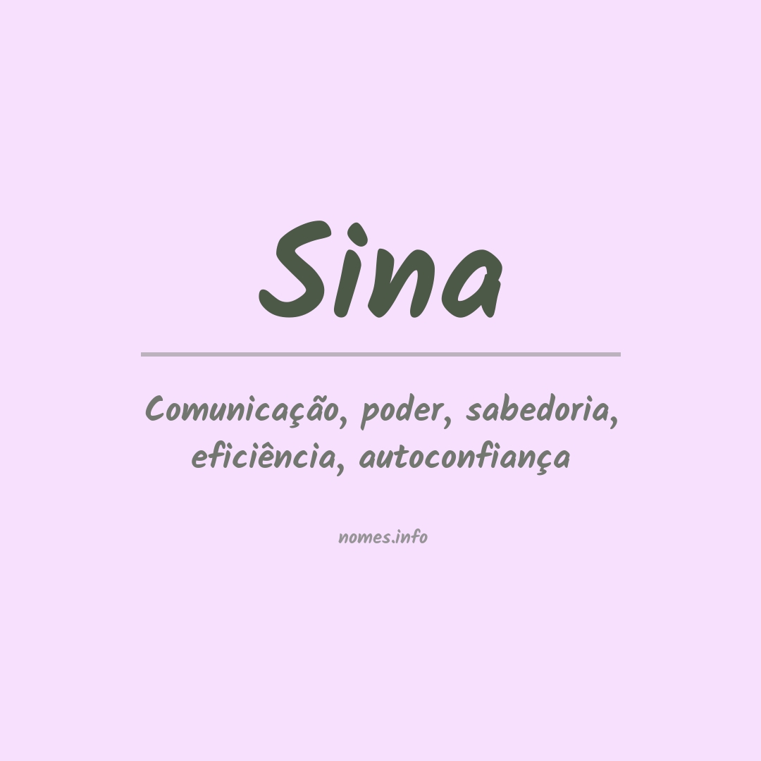 Significado do nome Sina