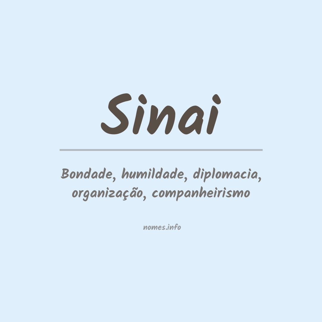 Significado do nome Sinai