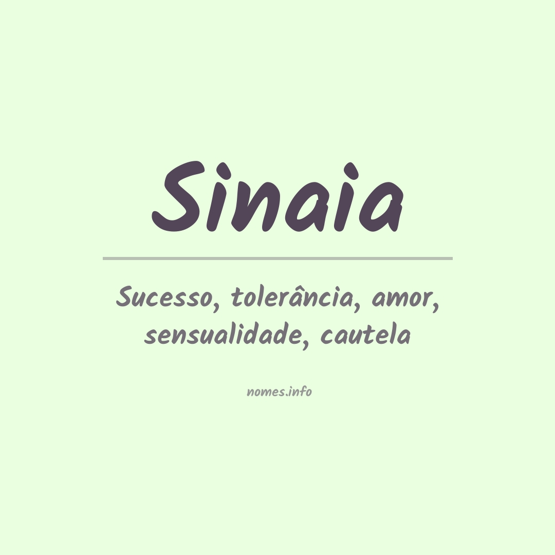Significado do nome Sinaia