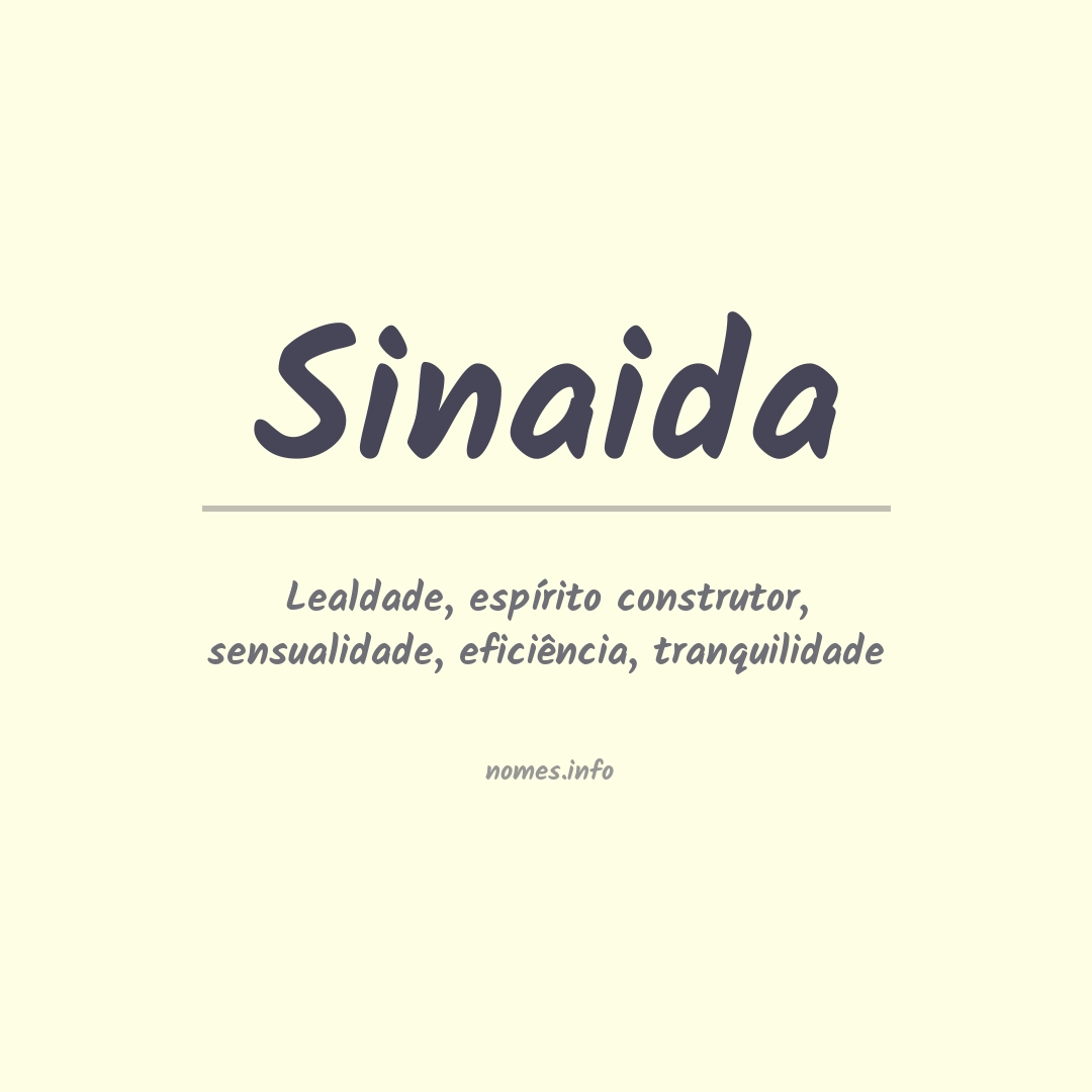 Significado do nome Sinaida